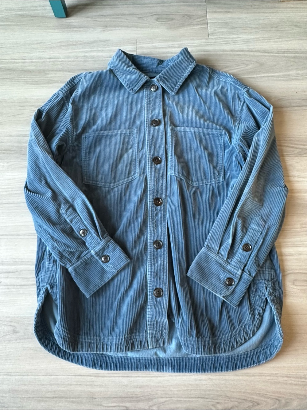 Madewell Blue Corduroy Button-Down Shirt Womens Small